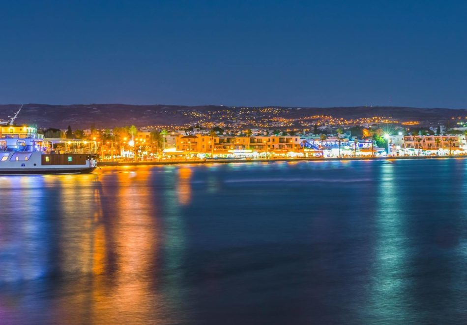 Paphos Harbour by Night